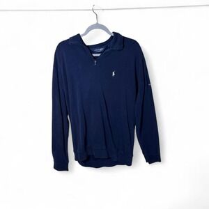 Ralph Lauren navy blue quarter zip sweatshirt Size L #golfwear #preppy